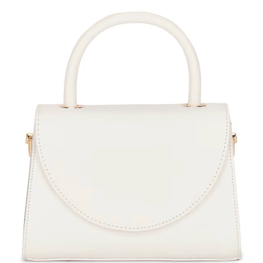 Olga Berg Sasha Top Handle Bag in White